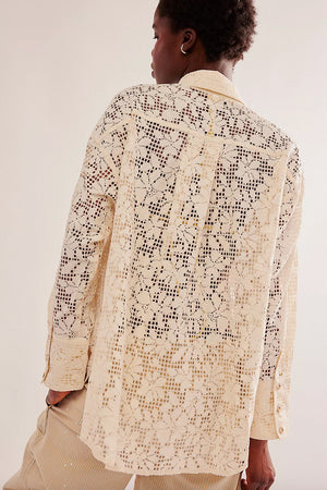 In Your Dreams Lace Button Down Tops Free People