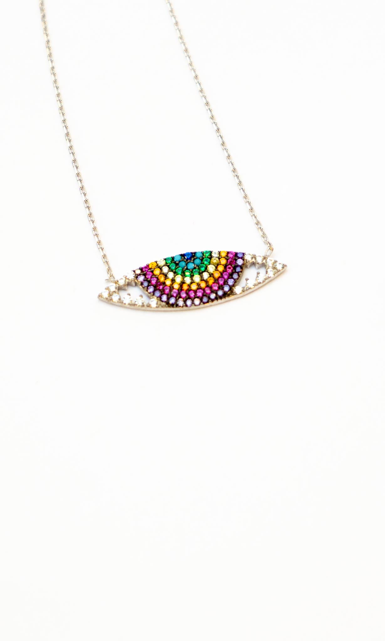 Rainbow Evil Eye Necklace Jewelry The Canyon