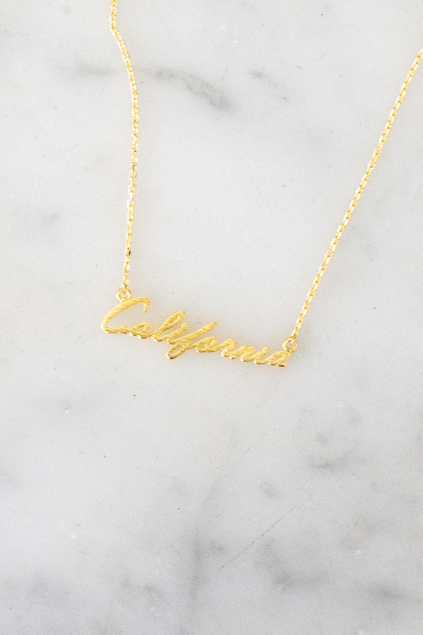 California Script Necklace Jewelry Fame