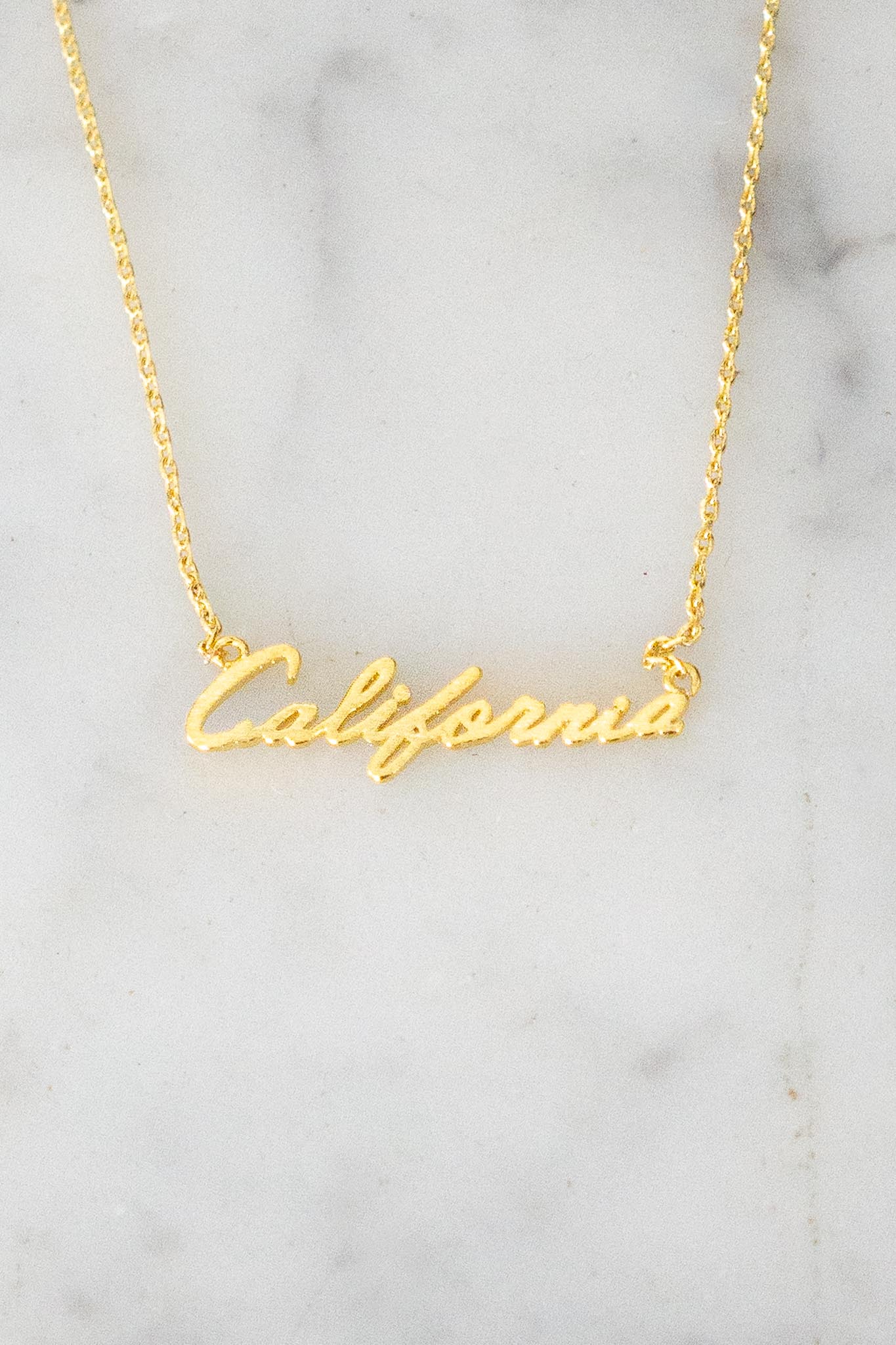 California Script Necklace Jewelry Fame