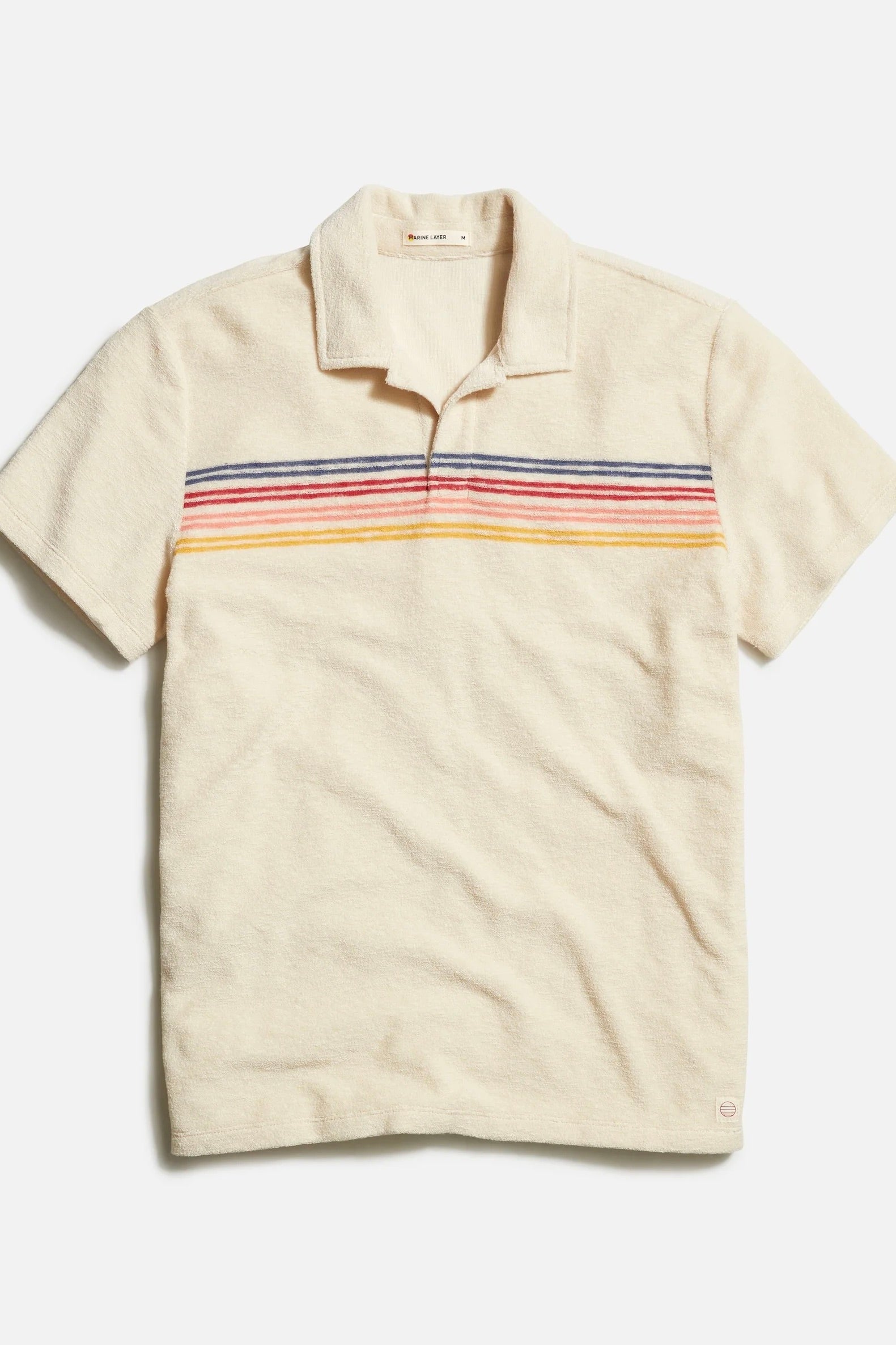 Terry Out Stripe Polo Tops Marine Layer