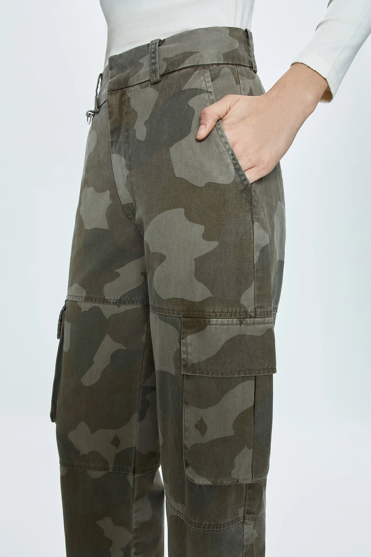 Addie High Rise Cargo Trouser Bottoms PISTOLA