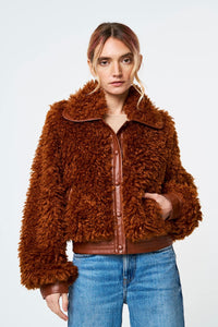 Faux Fur Bomber Jacket Outerwear Ciebon