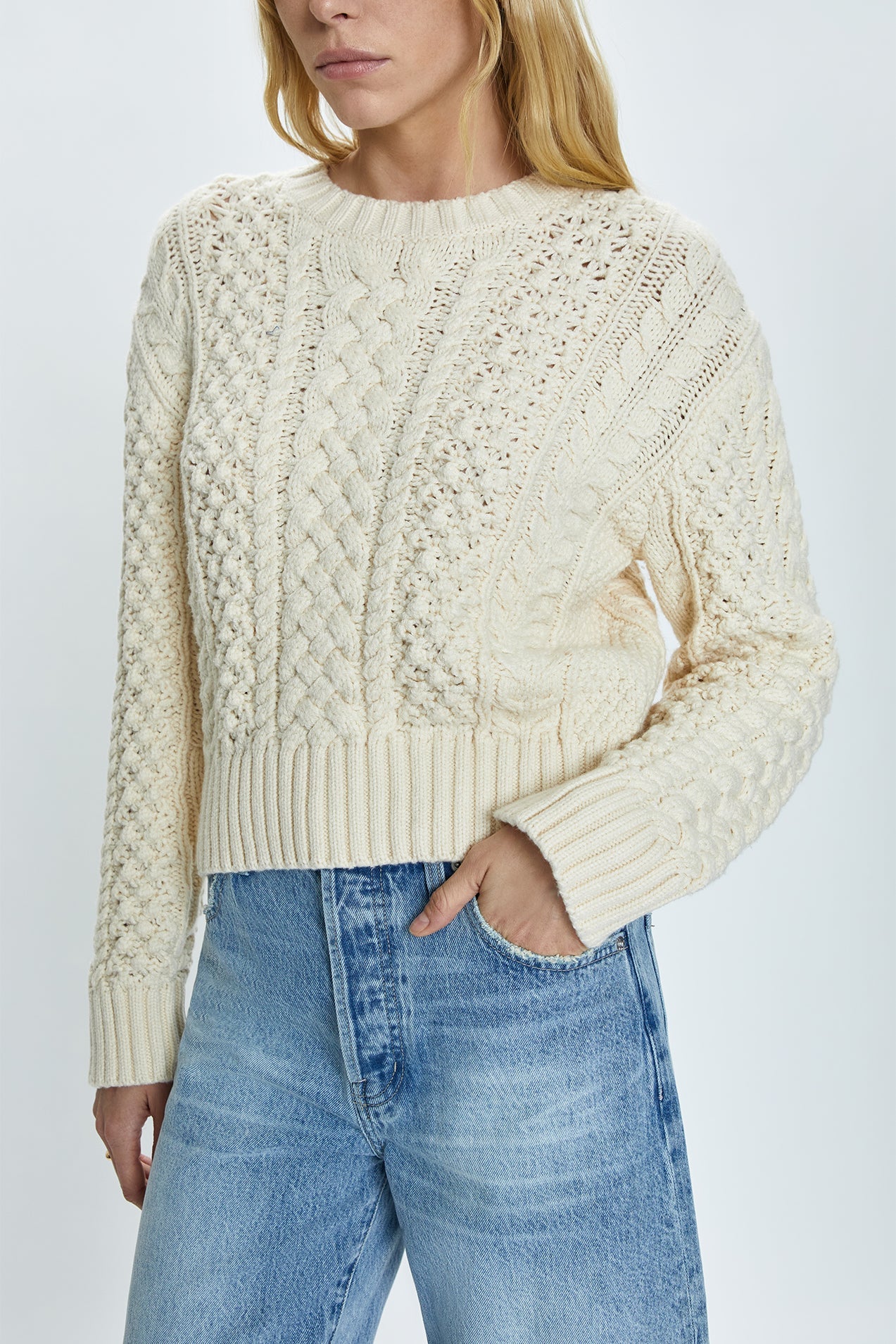 Quinn Shrunken Fisherman Sweater Sweaters PISTOLA