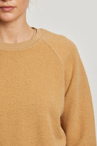 Ziggy Reverse Fleece Shrunken Crew Tops Perfect White Tee