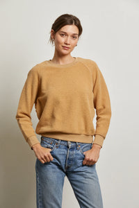 Ziggy Reverse Fleece Shrunken Crew Tops Perfect White Tee