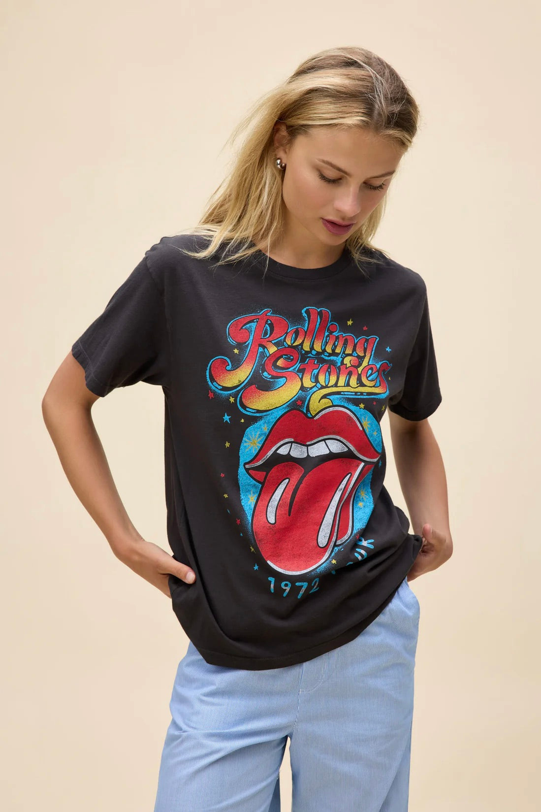 Rolling Stones 1972 Tour Boyfriend Tee Tops Daydreamer