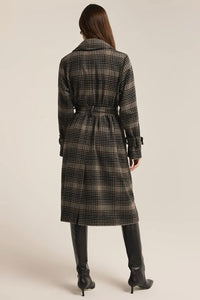 Jackie Plaid Trench Outerwear Z Supply