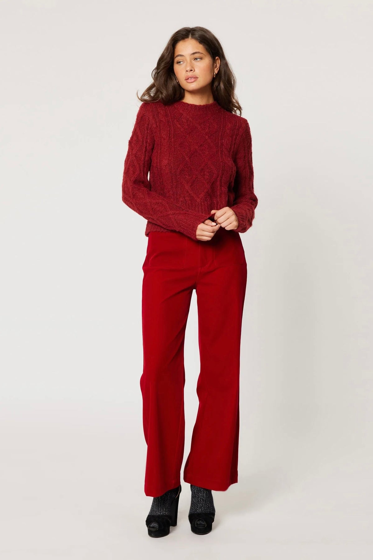 Cable Knit Sweater - Ruby Sweaters Rolla's