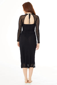 Mariposa Long Sleeve Keyhole Midi Dress Dresses Find Me Now