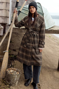 Jackie Plaid Trench Outerwear Z Supply