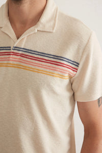 Terry Out Stripe Polo Tops Marine Layer