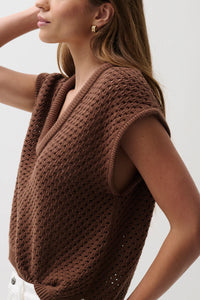 Beck Open Knit Cropped Sweater Sweaters Pistola