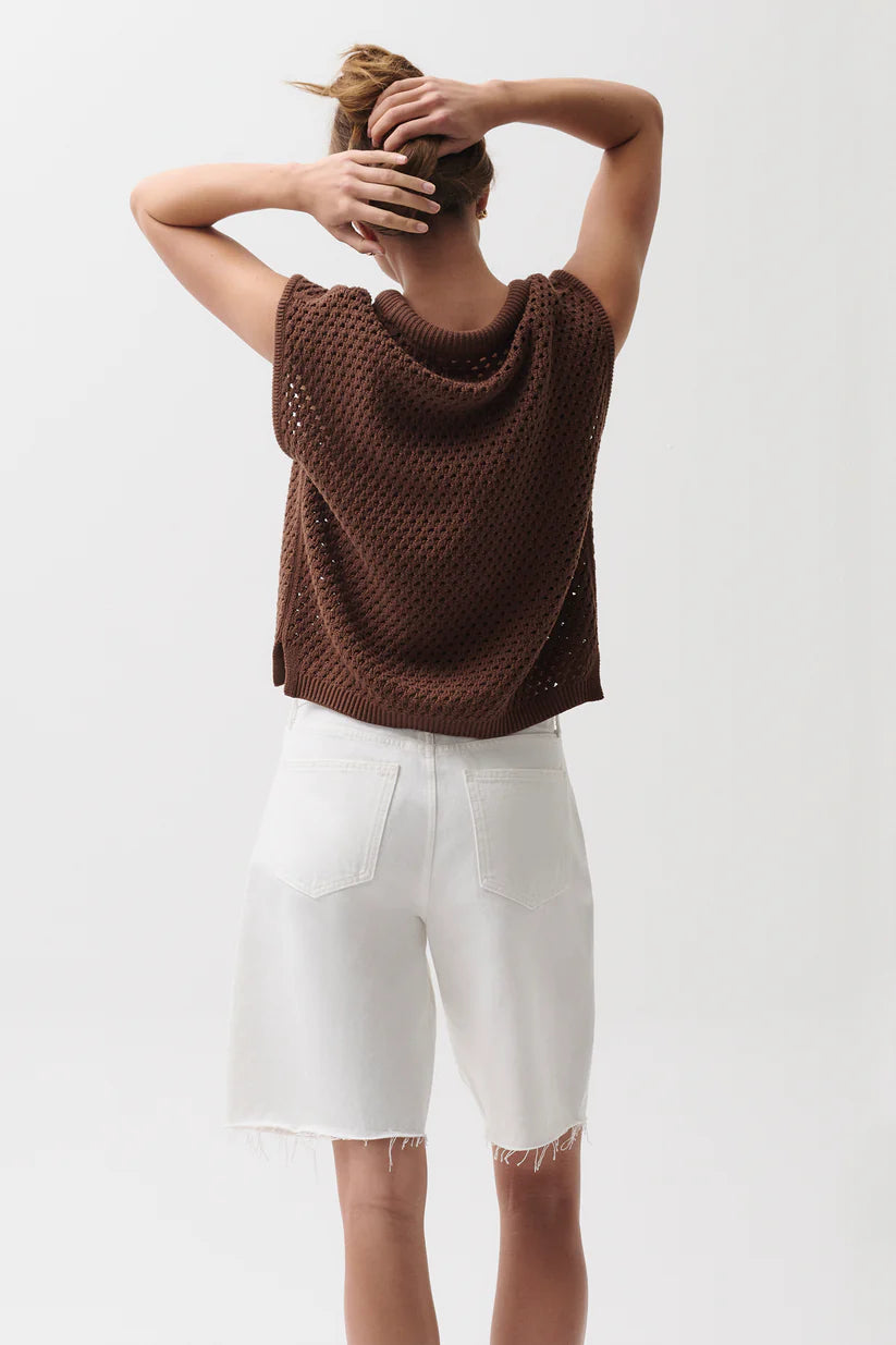 Beck Open Knit Cropped Sweater Sweaters Pistola