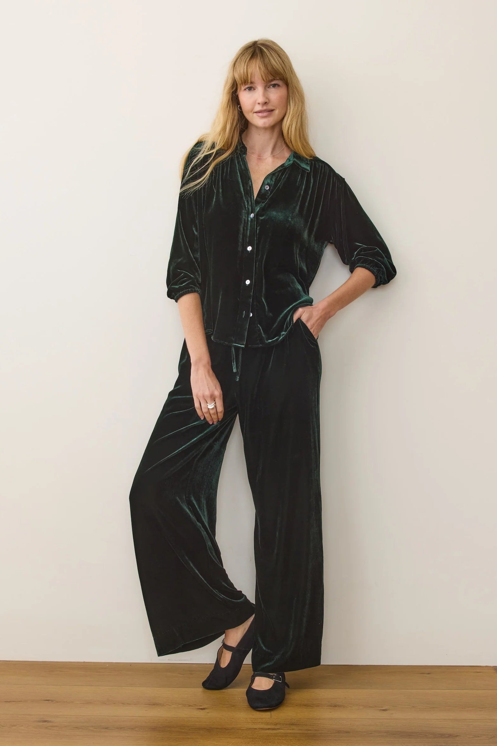 Bella Velvet Drawstring Pant