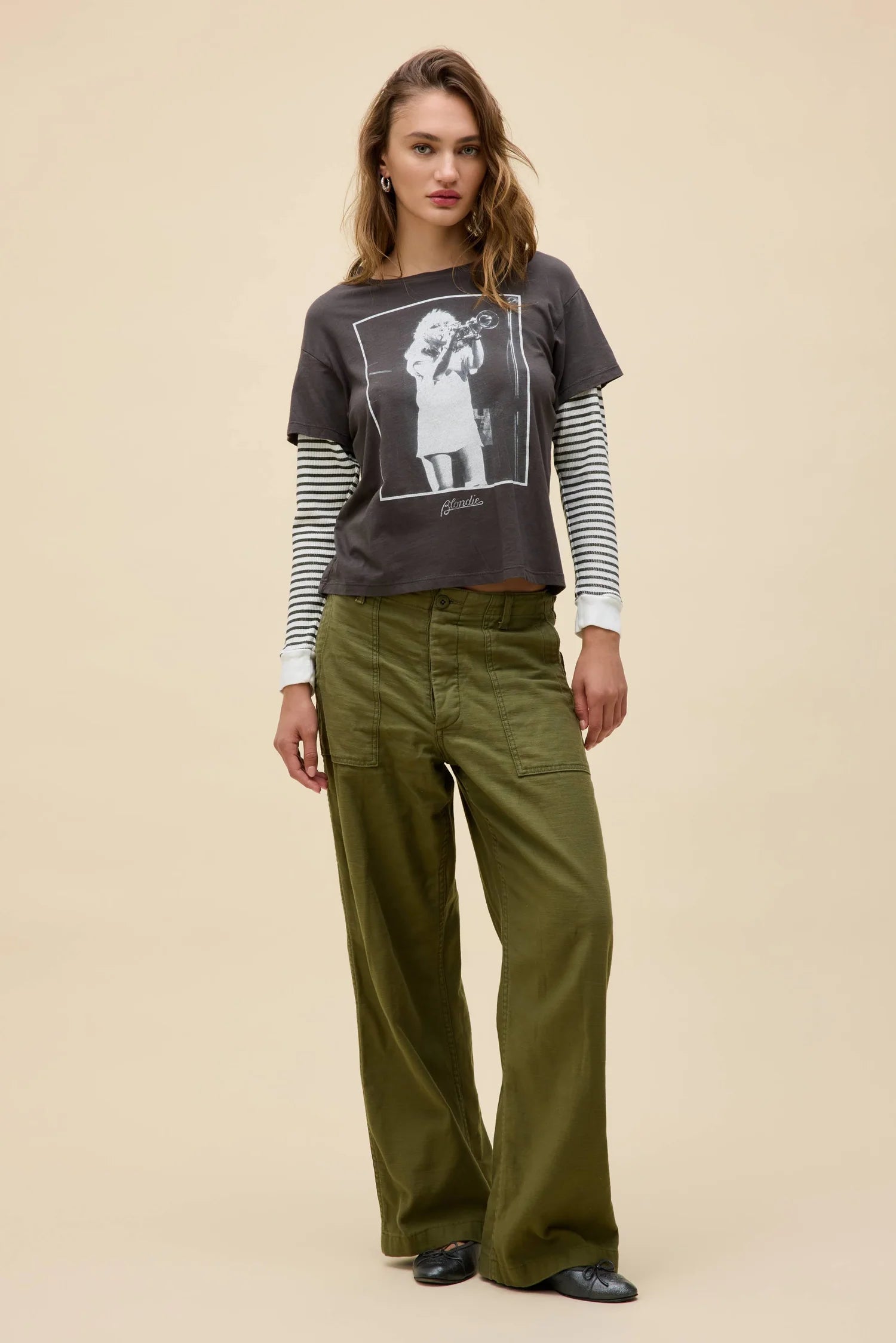 Blondie Debbie Trumpet Photo Solo Twofer Long Sleeve