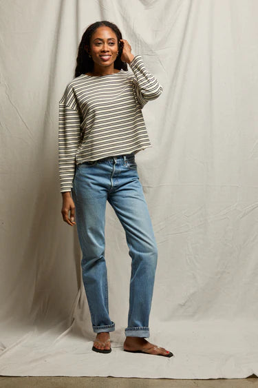 Briana French Terry Stripe Long Sleeve