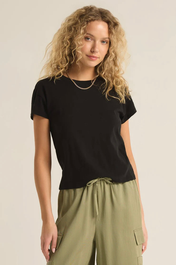 Modern Slub Tee - Black Tops Z Supply