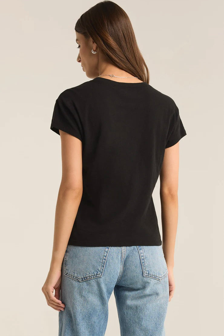 Modern Slub Tee - Black Tops Z Supply