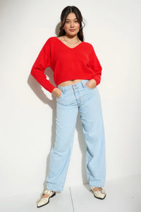 Camielle Knit Pullover - Red Sweaters Callahan