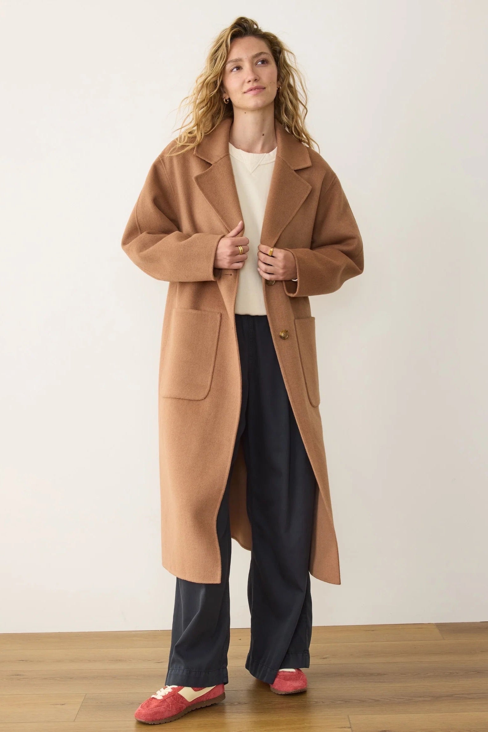 Colette Longline Coat - Camel Outerwear Marine Layer