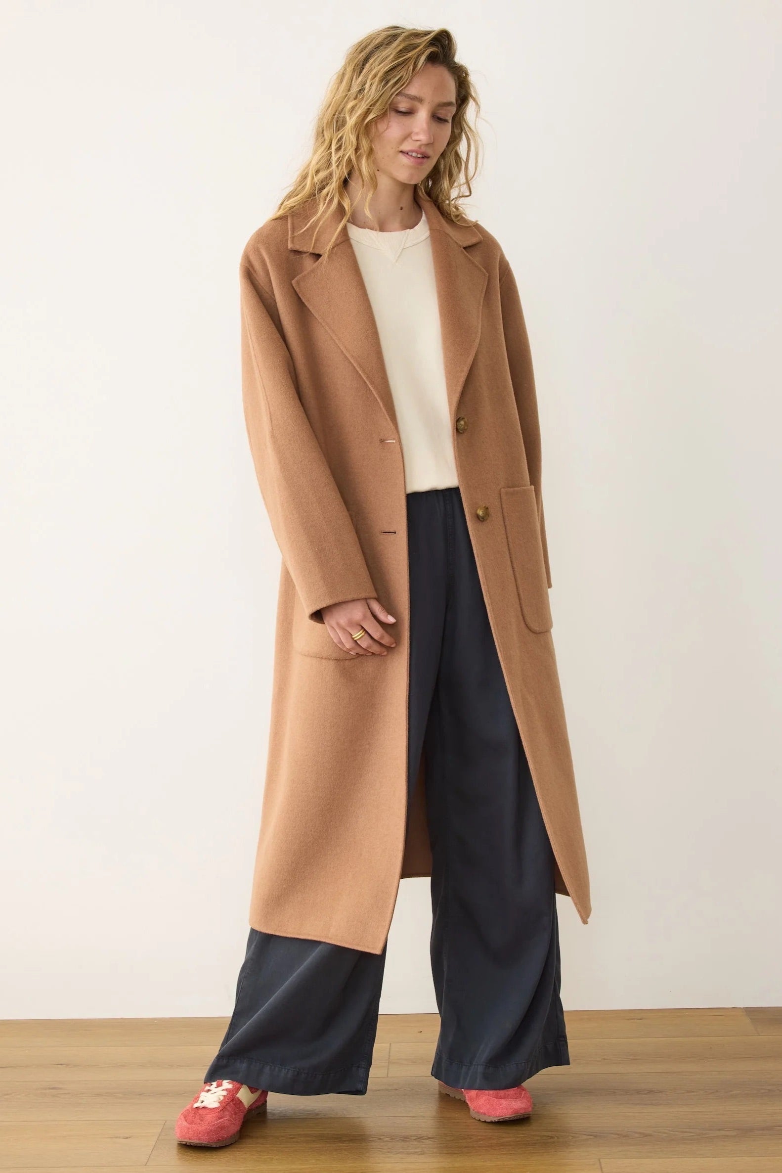 Colette Longline Coat - Camel Outerwear Marine Layer