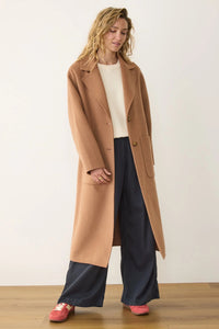 Colette Longline Coat - Camel Outerwear Marine Layer