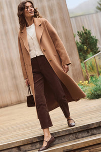 Colette Longline Coat - Camel Outerwear Marine Layer