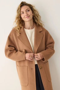 Colette Longline Coat - Camel Outerwear Marine Layer
