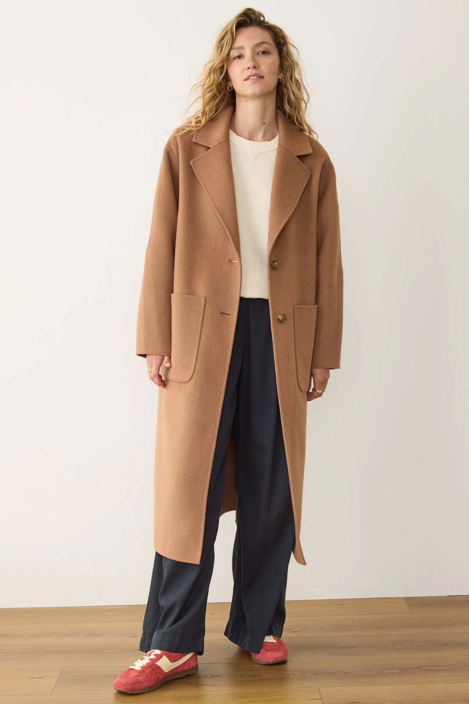 Colette Longline Coat - Camel Outerwear Marine Layer