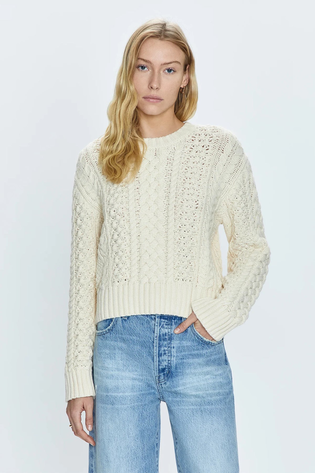 Quinn Shrunken Fisherman Sweater Sweaters PISTOLA