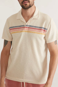 Terry Out Stripe Polo Tops Marine Layer