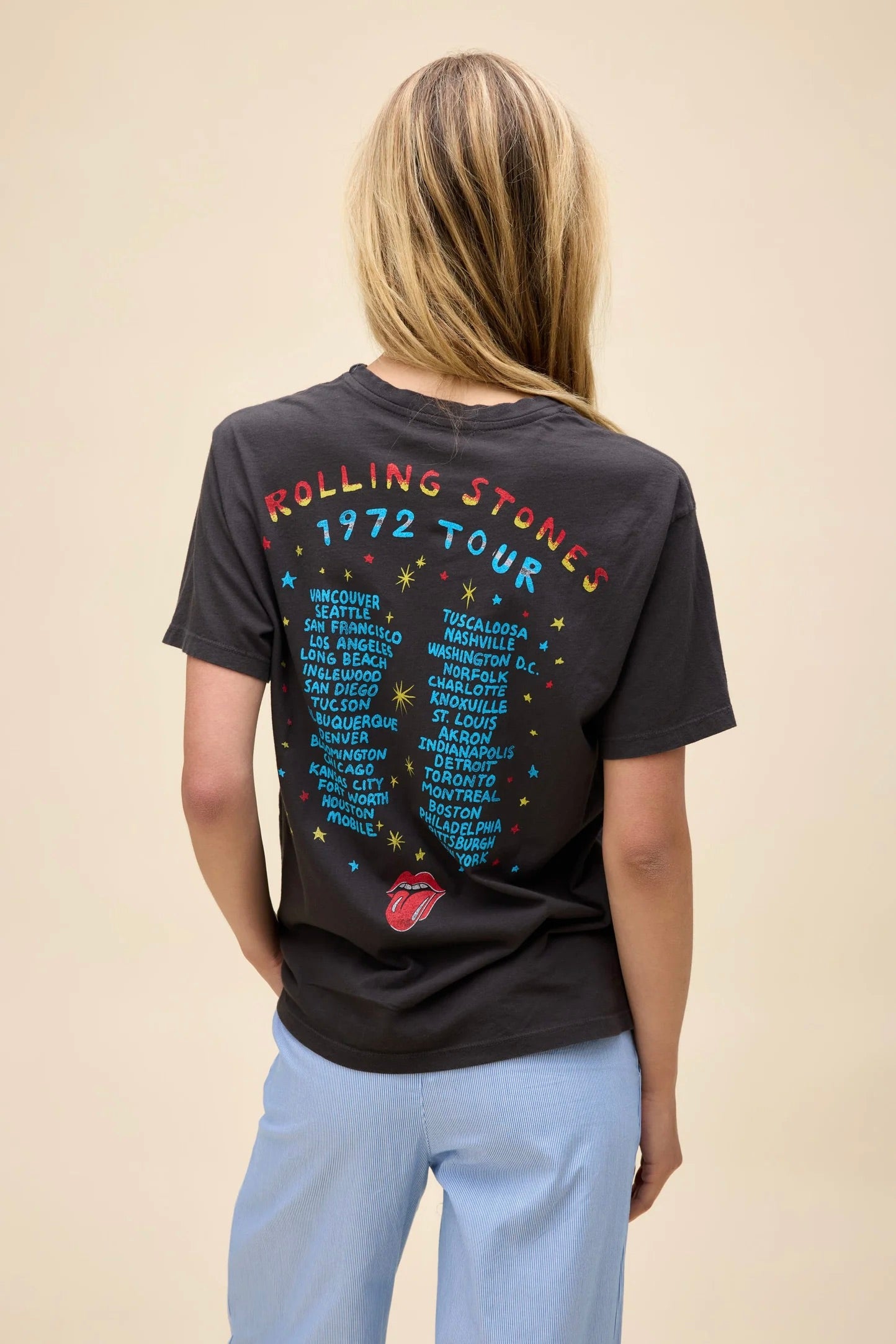 Rolling Stones 1972 Tour Boyfriend Tee Tops Daydreamer