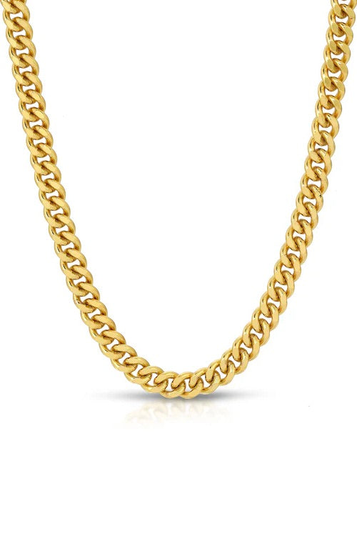 Goals Necklace Cuban Link - 14k Yellow Gold Jewelry Jurate