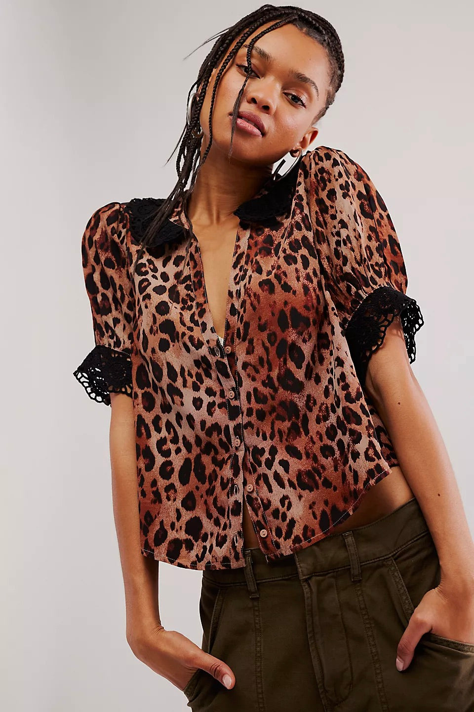 My Love Blouse - Leopard Tops Free People