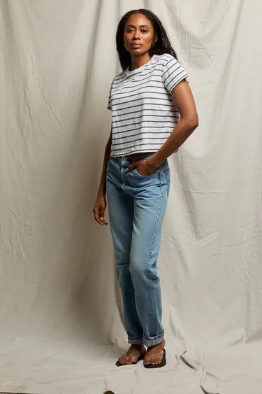 Everett Jersey Stripe Boxy Tee