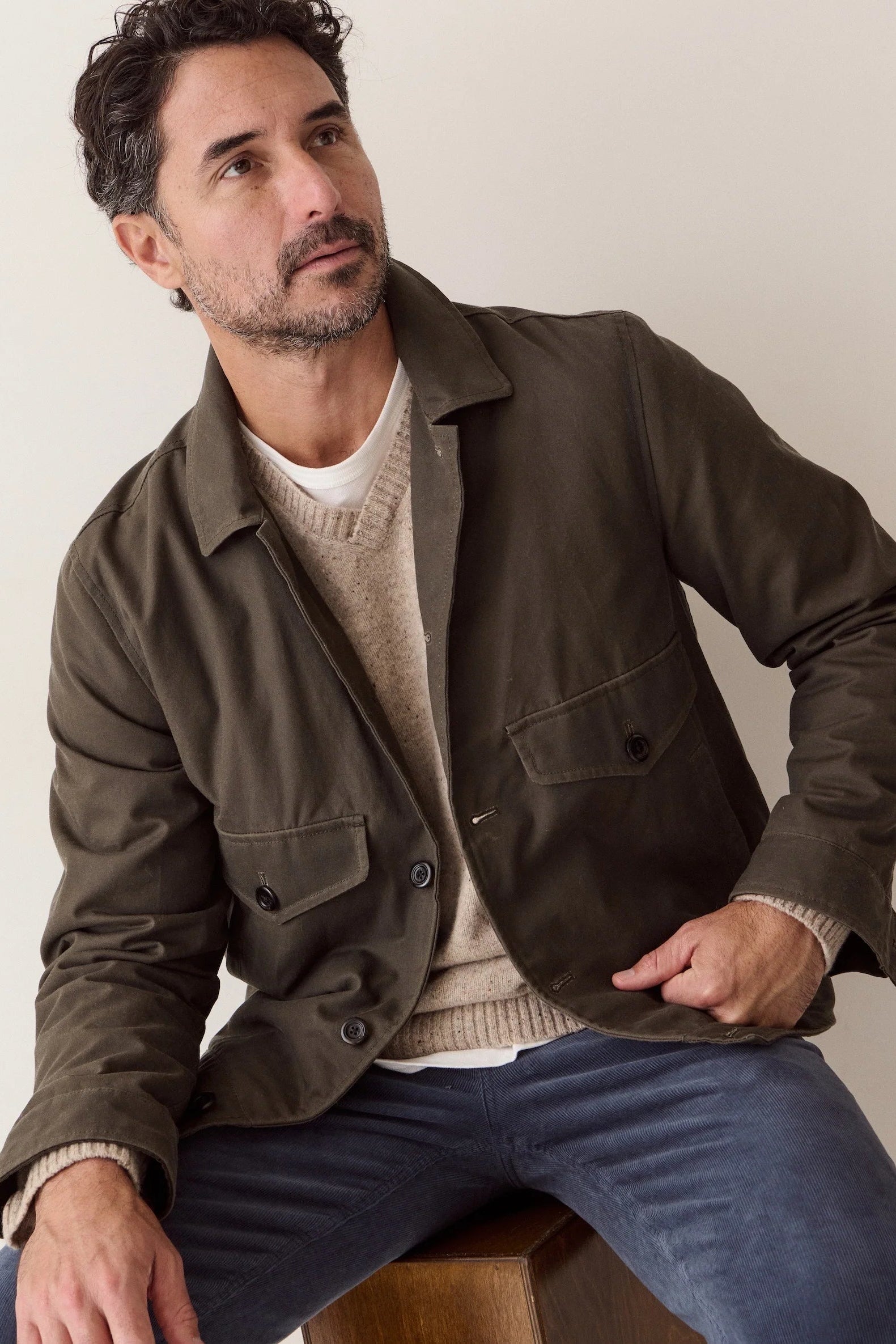 The Sawyer Waxed Trucker Jacket Outerwear Marine Layer