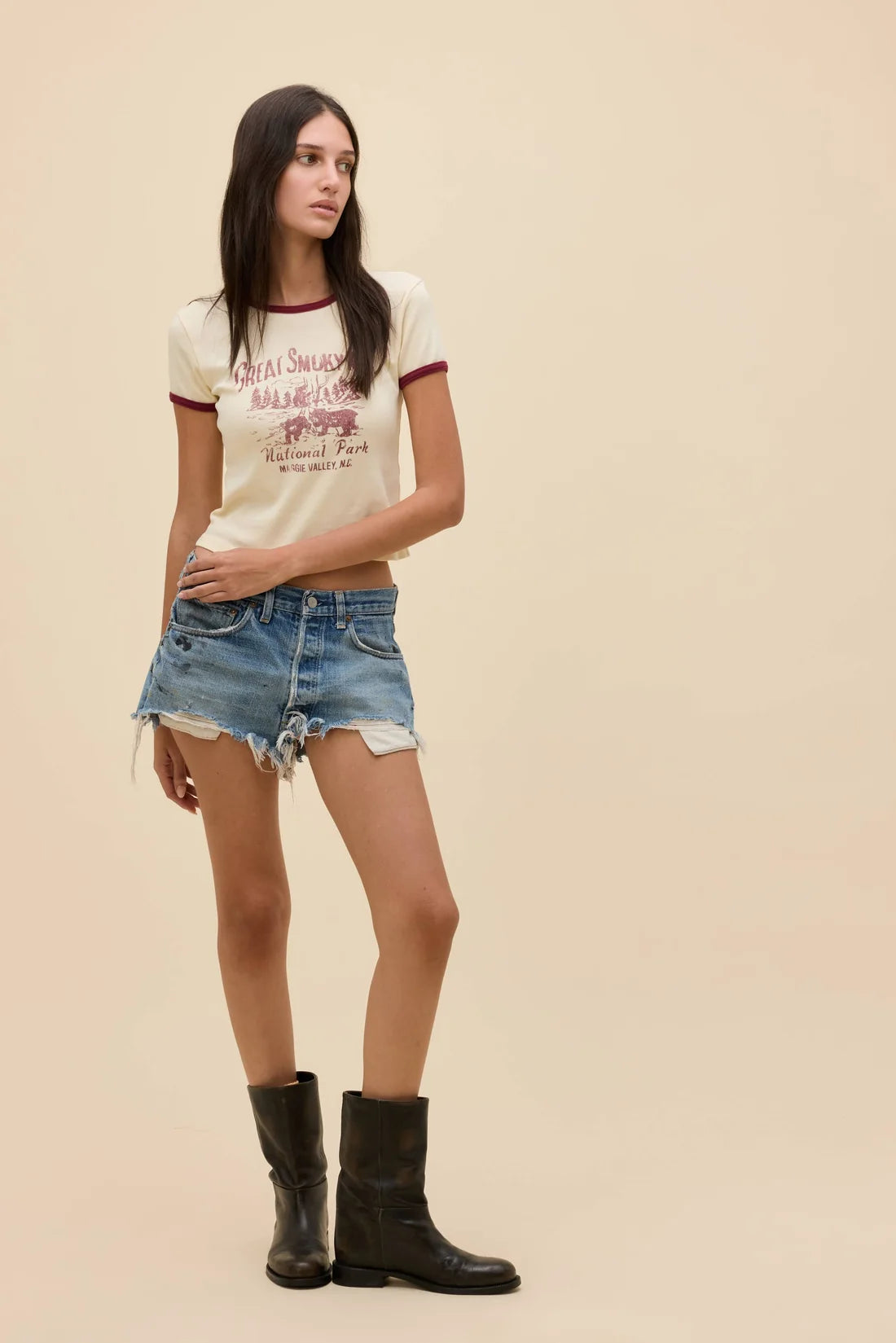 Great Smoky Mountains Contrast Slim Ranger Tee