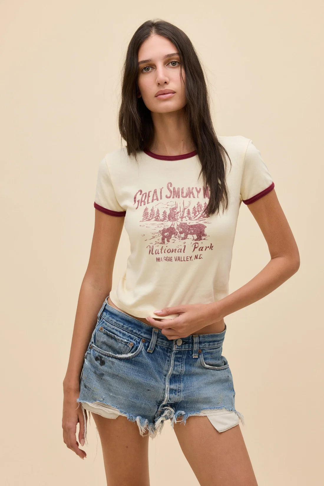 Great Smoky Mountains Contrast Slim Ranger Tee