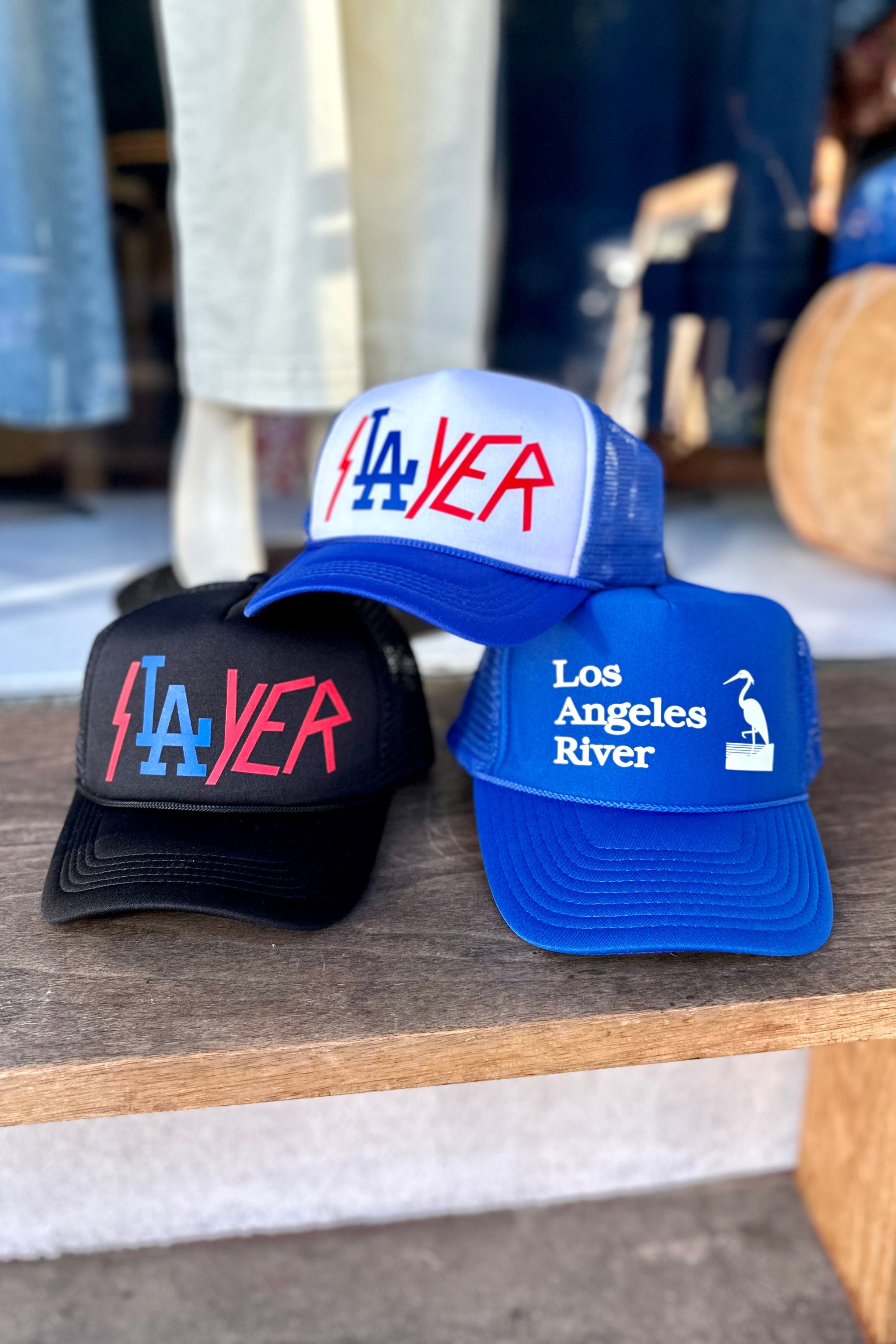 Los Angeles River Trucker Hat  Trash Flower Trucker Hats