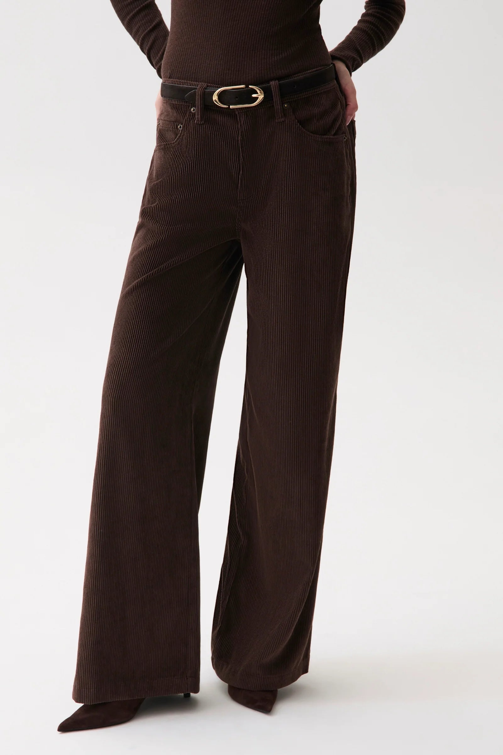 Jadyn Low Slung Palazzo - Mocha Bottoms Pistola