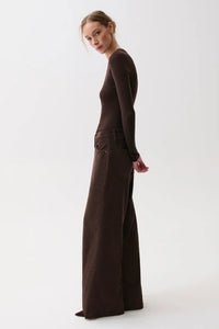 Jadyn Low Slung Palazzo - Mocha Bottoms Pistola