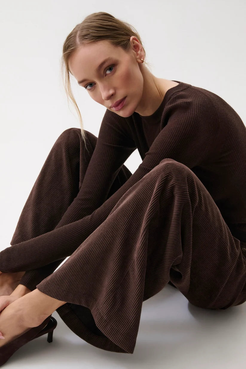 Jadyn Low Slung Palazzo - Mocha Bottoms Pistola