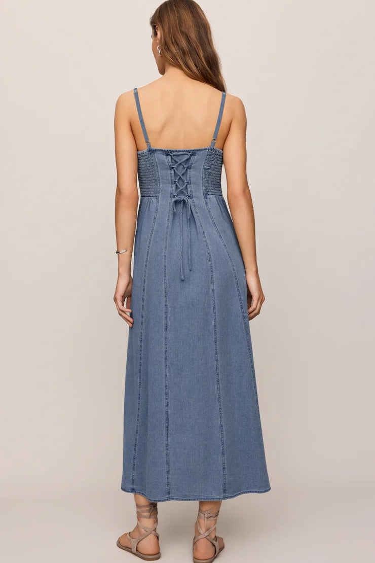 Leonora Indigo Midi Dress Dresses Z Supply