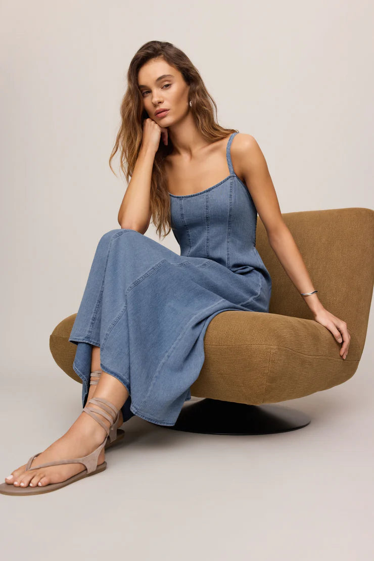 Leonora Indigo Midi Dress Dresses Z Supply