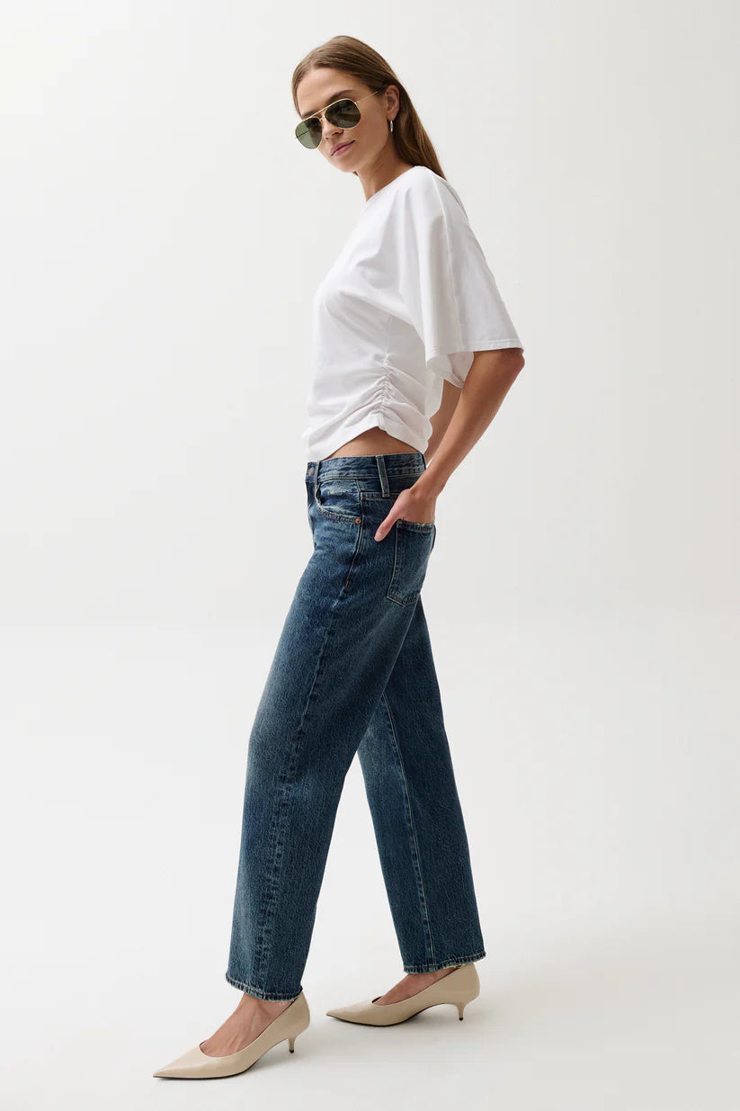 Lexi Mid Rise Bowed Straight - Artisan