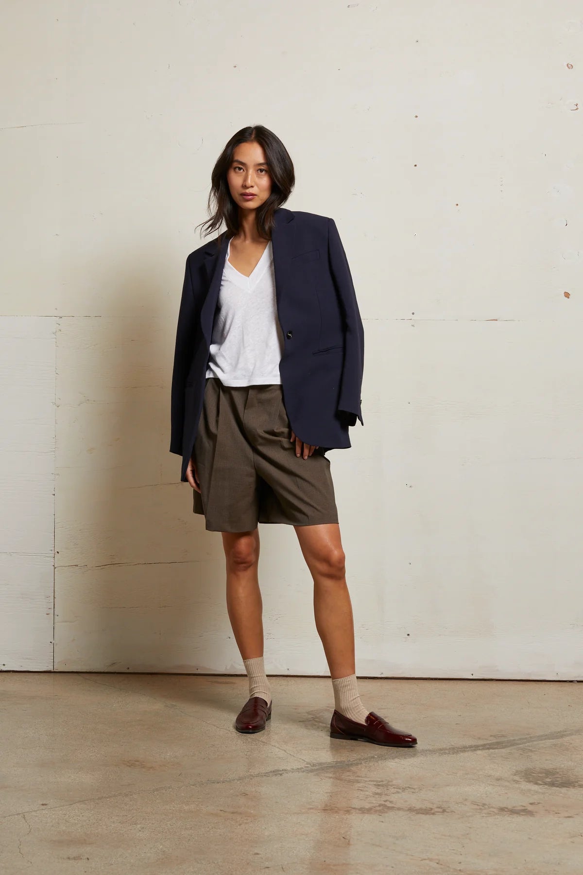 Linen Jersey Sleeveless V Neck Tank Tops Perfect White Tee