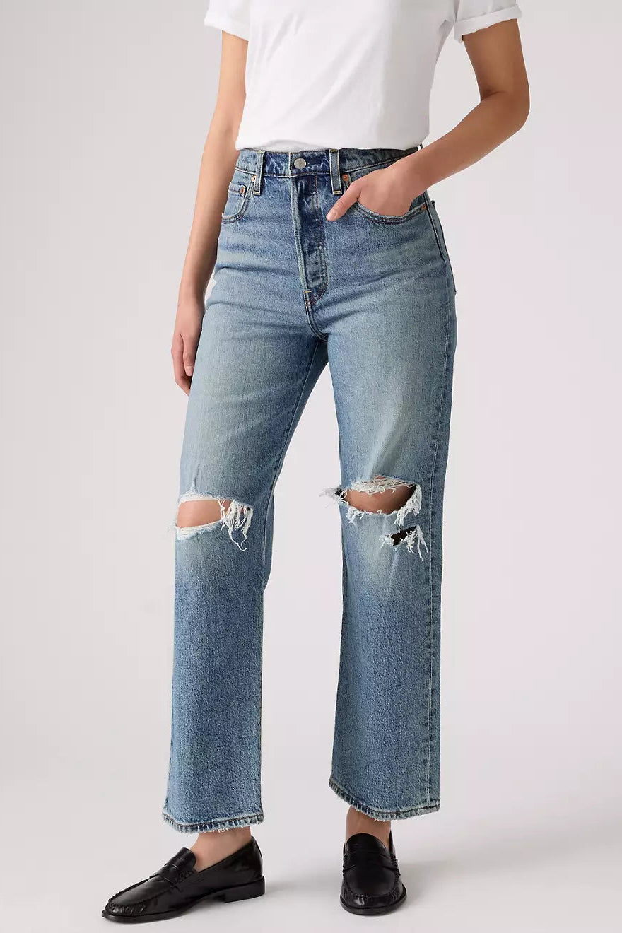 Ribcage Straight Ankle - Queen Mother Bottoms Levi's