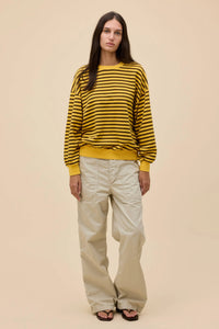 Stripe Terry Oversized Sweatshirt Sweaters Daydreamer