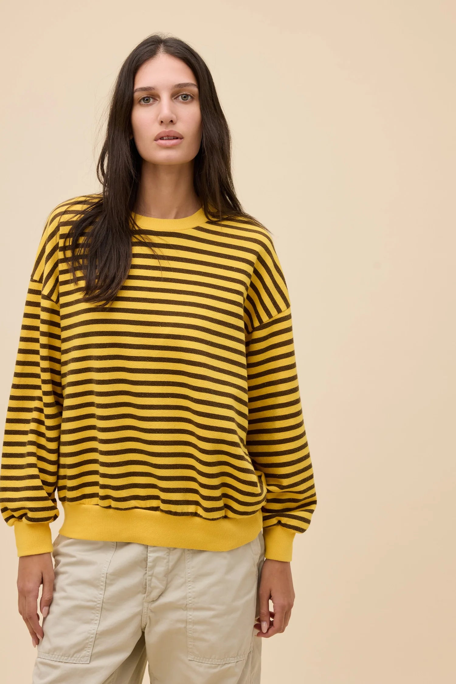 Stripe Terry Oversized Sweatshirt Sweaters Daydreamer